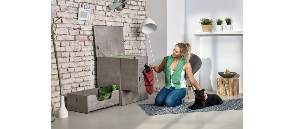 LUXY HOME komplex kutyabútor sötét beton